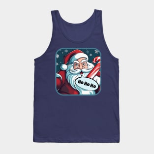 Santa With Candy Cane Tank Top